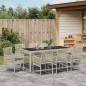 vidaXL Set da Pranzo per Giardino 9 pcs Grigio chiaro 190 x 90 x 75 cm vidaXL Set da Pranzo per Giardino 9 pcs Grigio chiaro 190 x 90 x 75 cm