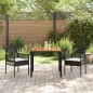 Set di Mobili da Pranzo vidaXL Set di 3 Nero Legno Durevole