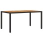 vidaXL Set da Pranzo da Giardino con Cuscini Nero Rattan Sintetico