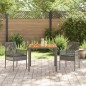 vidaXL Set da Pranzo Giardino di 3 Pezzi con Cuscini Grigi in Polyrattan vidaXL Set da Pranzo Giardino di 3 Pezzi con Cuscini Grigi in Polyrattan
