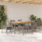 vidaXL Set Pranzo Giardino in 7 Pezzi con Cuscini Grigio in Polyrattan vidaXL Set Pranzo Giardino in 7 Pezzi con Cuscini Grigio in Polyrattan