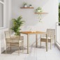 vidaXL Set da pranzo da giardino 3 pezzi con cuscini beige polyrattan vidaXL Set da pranzo da giardino 3 pezzi con cuscini beige polyrattan