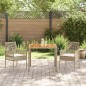 vidaXL Set da pranzo da giardino 3 pezzi con cuscini beige polyrattan vidaXL Set da pranzo da giardino 3 pezzi con cuscini beige polyrattan