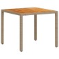 vidaXL Set Pranzo Giardino 5 Pezzi con Cuscini Beige Rattan Sintetico