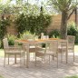 vidaXL Set da pranzo giardino 5 pezzi con cuscini beige in polyrattan