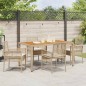 vidaXL Set da pranzo giardino 5 pezzi con cuscini beige in polyrattan