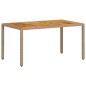 vidaXL Set da pranzo giardino 5 pezzi con cuscini beige in polyrattan