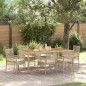 vidaXL Set Giardino di 7 Pezzi con Cuscini Beige in Rattan Polietilene vidaXL Set Giardino di 7 Pezzi con Cuscini Beige in Rattan Polietilene