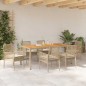 vidaXL Set Giardino di 7 Pezzi con Cuscini Beige in Rattan Polietilene vidaXL Set Giardino di 7 Pezzi con Cuscini Beige in Rattan Polietilene