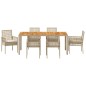 vidaXL Set Giardino di 7 Pezzi con Cuscini Beige in Rattan Polietilene vidaXL Set Giardino di 7 Pezzi con Cuscini Beige in Rattan Polietilene