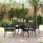 vidaXL Set pranzo giardino 5 Pezzi Nero Poly Rattan vidaXL Set pranzo giardino 5 Pezzi Nero Poly Rattan