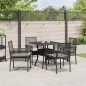 vidaXL Set pranzo giardino 5 Pezzi Nero Poly Rattan vidaXL Set pranzo giardino 5 Pezzi Nero Poly Rattan