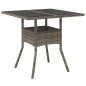 vidaXL Set da Pranzo Giardino 3 Pezzi Grigio in Polyrattan vidaXL Set da Pranzo Giardino 3 Pezzi Grigio in Polyrattan