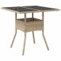 vidaXL Set da pranzo per giardino 3 pezzi Beige Polirattan