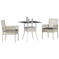 vidaXL Set da Pranzo da Giardino 3 Pezzi Grigio Chiaro in Poly Rattan