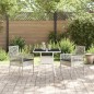 vidaXL Set da Pranzo da Giardino 3 Pezzi Grigio Chiaro in Poly Rattan