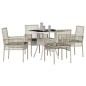 vidaXL Set da Pranzo da Giardino 5 Pezzi Grigio Chiaro Rattan Poly