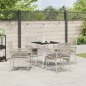 vidaXL Set da Pranzo da Giardino 5 Pezzi Grigio Chiaro Rattan Poly
