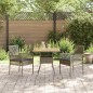 vidaXL Set da Pranzo da Giardino 3 Pezzi con Cuscini Grigio Rattan Sintetico