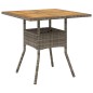 vidaXL Set da Pranzo da Giardino 3 Pezzi con Cuscini Grigio Rattan Sintetico