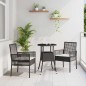 vidaXL Set Pranzo Giardino 3 Pezzi Nero Polyrattan vidaXL Set Pranzo Giardino 3 Pezzi Nero Polyrattan