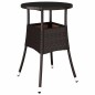 vidaXL Set da Pranzo da Giardino 3 Pezzi Marrone in Rattan Polietilene vidaXL Set da Pranzo da Giardino 3 Pezzi Marrone in Rattan Polietilene