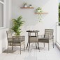 vidaXL Set da pranzo da giardino 3 pezzi Grigio in rattan sintetico vidaXL Set da pranzo da giardino 3 pezzi Grigio in rattan sintetico