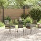 vidaXL Set da pranzo da giardino 3 pezzi Grigio in rattan sintetico vidaXL Set da pranzo da giardino 3 pezzi Grigio in rattan sintetico