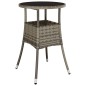vidaXL Set da pranzo da giardino 3 pezzi Grigio in rattan sintetico vidaXL Set da pranzo da giardino 3 pezzi Grigio in rattan sintetico