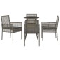 vidaXL Set da Pranzo da Giardino 5 Pezzi Grigio Polyrattan vidaXL Set da Pranzo da Giardino 5 Pezzi Grigio Polyrattan