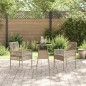 vidaXL Set da Pranzo da Giardino 3 Pezzi Rattan Poliestere Beige vidaXL Set da Pranzo da Giardino 3 Pezzi Rattan Poliestere Beige