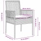 vidaXL Set da Pranzo da Giardino 3 Pezzi Rattan Poliestere Beige vidaXL Set da Pranzo da Giardino 3 Pezzi Rattan Poliestere Beige