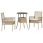 vidaXL Set da Pranzo per Giardino 3 Pezzi Beige Polyrattan vidaXL Set da Pranzo per Giardino 3 Pezzi Beige Polyrattan