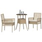 vidaXL Set da Pranzo per Giardino 3 Pezzi Beige Polyrattan vidaXL Set da Pranzo per Giardino 3 Pezzi Beige Polyrattan