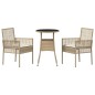 vidaXL Set da Pranzo per Giardino 3 Pezzi Beige Polyrattan vidaXL Set da Pranzo per Giardino 3 Pezzi Beige Polyrattan