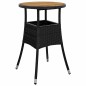 vidaXL Set da Pranzo da Giardino 3 Pezzi Nero Polyrattan