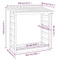 Portalegna Bianco 108x64,5x110 cm in Legno Massello di Pino Portalegna Bianco 108x64,5x110 cm in Legno Massello di Pino
