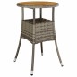 vidaXL Set da pranzo da giardino a 3 pezzi Grigio in polyrattan vidaXL Set da pranzo da giardino a 3 pezzi Grigio in polyrattan