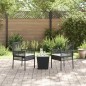 vidaXL Set Bistro da Giardino 3 Pezzi con Cuscini Nero in Polyrattan vidaXL Set Bistro da Giardino 3 Pezzi con Cuscini Nero in Polyrattan