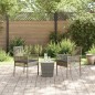 Set Bistro da Giardino 3 Pezzi con Cuscini Grigio in Polyrattan Set Bistro da Giardino 3 Pezzi con Cuscini Grigio in Polyrattan