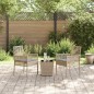 Set Bistro da Giardino 3 Pezzi con Cuscini Beige in Polyrattan Set Bistro da Giardino 3 Pezzi con Cuscini Beige in Polyrattan