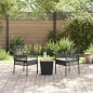 vidaXL Set da Giardino Bistro 3 Pezzi con Cuscini Nero Rattan Sintetico vidaXL Set da Giardino Bistro 3 Pezzi con Cuscini Nero Rattan Sintetico