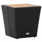 vidaXL Set da Giardino Bistro 3 Pezzi con Cuscini Nero Rattan Sintetico vidaXL Set da Giardino Bistro 3 Pezzi con Cuscini Nero Rattan Sintetico