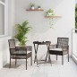 Set Bistro da Giardino 3 Pezzi con Cuscini Marrone in Polyrattan Set Bistro da Giardino 3 Pezzi con Cuscini Marrone in Polyrattan