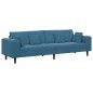 vidaXL Divano in Velluto con cuscino con cuscino Blu 208 cm Velluto vidaXL Divano in Velluto con cuscino con cuscino Blu 208 cm Velluto