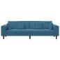 vidaXL Divano in Velluto con cuscino con cuscino Blu 208 cm Velluto vidaXL Divano in Velluto con cuscino con cuscino Blu 208 cm Velluto
