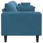 vidaXL Divano in Velluto con cuscino con cuscino Blu 208 cm Velluto vidaXL Divano in Velluto con cuscino con cuscino Blu 208 cm Velluto