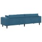 vidaXL Divano in Velluto con cuscino con cuscino Blu 208 cm Velluto vidaXL Divano in Velluto con cuscino con cuscino Blu 208 cm Velluto