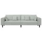 vidaXL Divano in Velluto con cuscino con cuscino Grigio chiaro 208 cm Velluto vidaXL Divano in Velluto con cuscino con cuscino Grigio chiaro 208 cm Velluto
