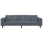 vidaXL Divano in Velluto con cuscino con cuscino Grigio scuro 208 cm Velluto vidaXL Divano in Velluto con cuscino con cuscino Grigio scuro 208 cm Velluto